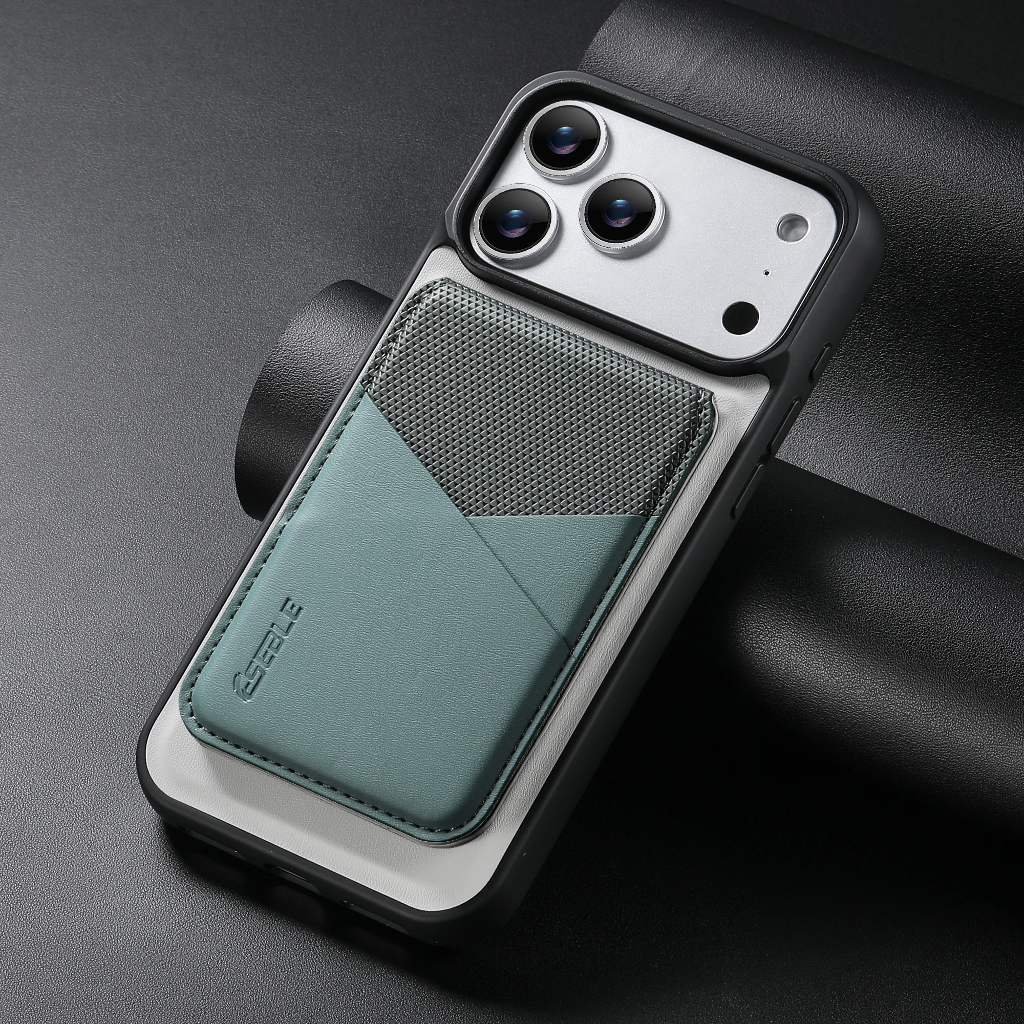 Elegant 2-in-1 Detachable Magnetic Leather Wallet Phone Case with Color-Blocked Card Pocket