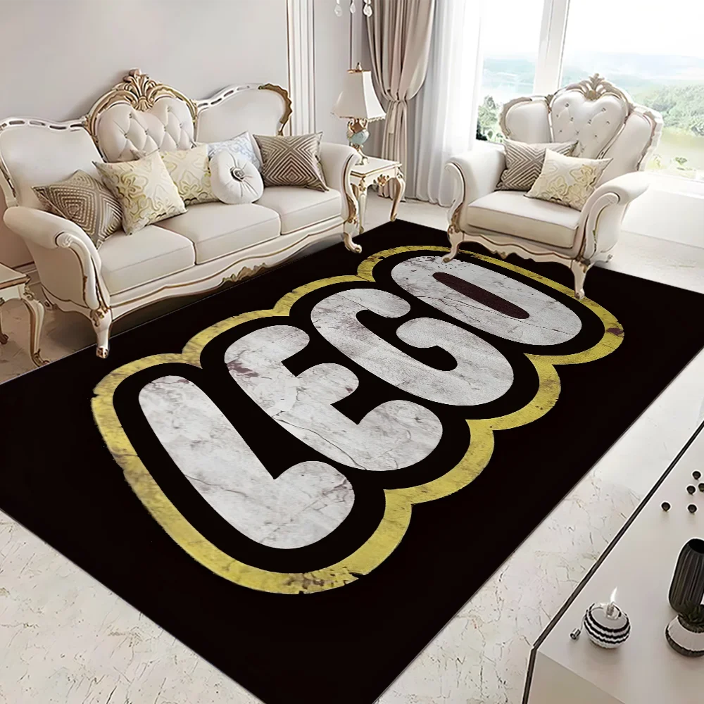BANDAI Lego Logo Floor Mat Cheaper Anti-slip Modern Living Room Balcony Printed Bedside Mats 3