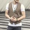 Men's Business British Style Retro Linen Vest Summer Thin Section Slim Three Button V-Neck Slim Gentleman Casual Formal Vest 2