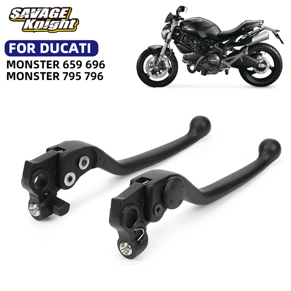  RSFIL Maneta de freno de embrague Moto Manillas de control  delanteras para Ducati para Monster 937 950 1200 1199 1299 959 899 para  Panigale V4 (color : 1 juego) : Automotriz