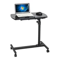 Portable Computer Desk Laptop Height Adjustable Table Mobile Sitting Workstation Lockable Wheels Suitable For Work Learning 1