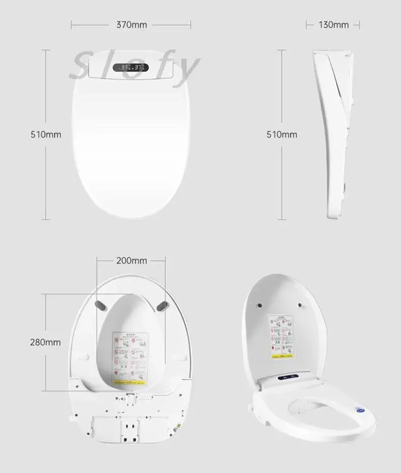 Description Picture 3 of itemSmart Toilet Bowl Toilet Cover Remote Control Dryer Universal Toilet Lid Water Wind Temperature For Bathroom Smart Bathroom WC