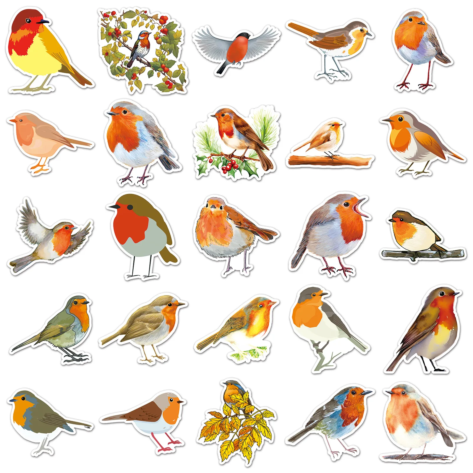 10/50PCS Cartoon Tier Robin Vogel Aufkleber Nette Lustige Doodle Dekorative Wasser Tasse Gitarre Sammelalbum Fahrrad Aufkleber Kinder spielzeug Geschenk