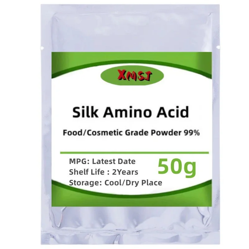 Organic Silk Amino Acid Powder Food/cosmetic Grade, Skin Whitening, Anti Aging, Anti Wrinkle, 50g-1000g