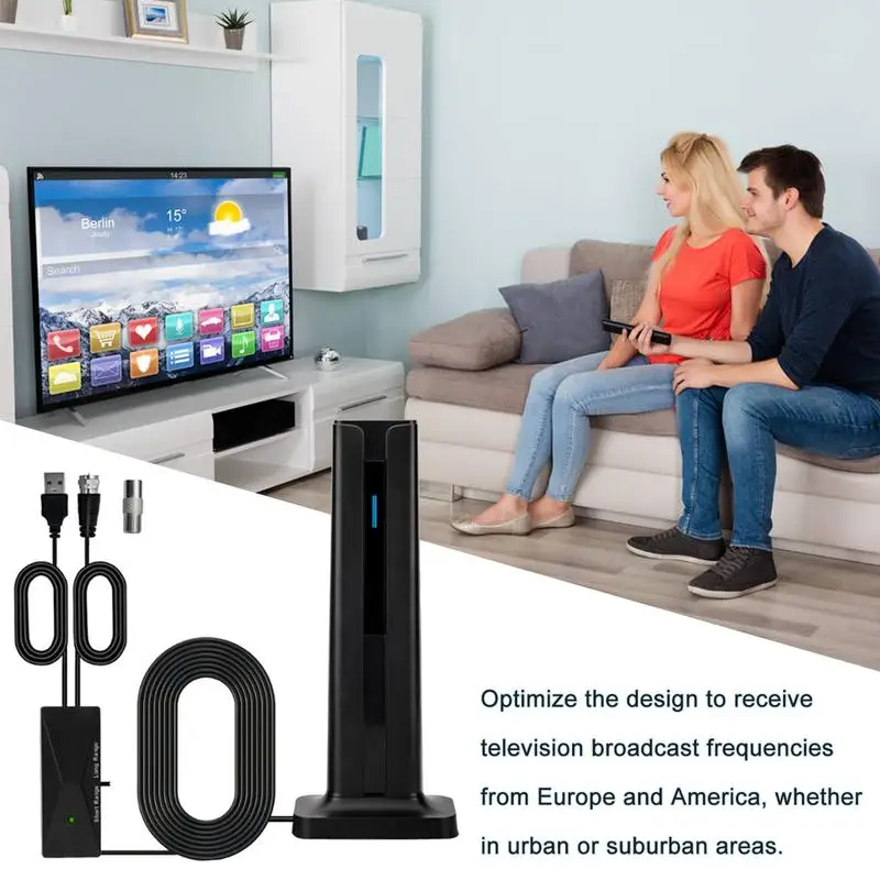 Antenna For TV HD Antenna TV Antenna 4K 1080P Long Range Amplified HDTV Antenna Television Antenna Signal Booster Indoor Outdoor