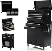 High Capacity Rolling Tool Box, Removable Cabinet Storage Tool Chest with Wheels and Drawers, Detachable Toolbox with Lock for 1