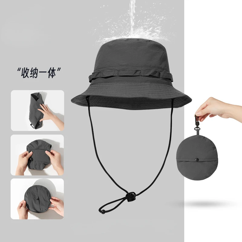 

Foldable Outdoor Mountaineering Camping Fishing Bucket Hat Waterproof Men Summer Quick-drying Sun Hats Women