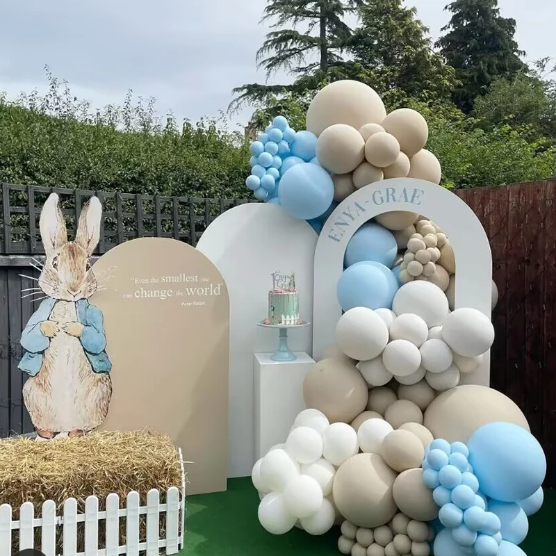 Rabbit Cutouts Party Prop Decoration Baby Shower Elephant Decor Blue Bunny Cut Out Kids First Birthday Party Backdrop