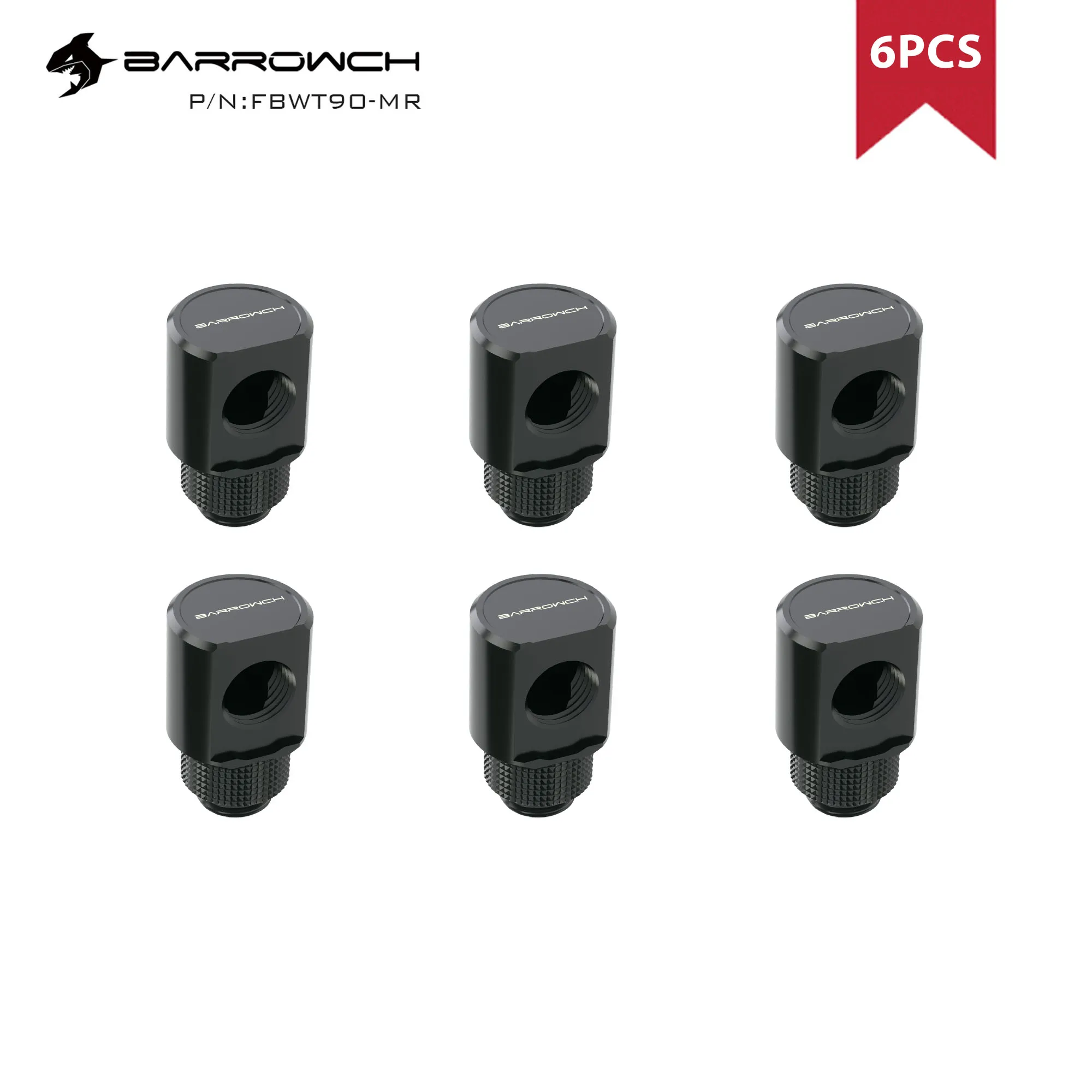 Barrowch Peças 90 Graus g1 Fittings 360 Acessórios Giratórios Caixa do Computador Líquido de Refrigeração Loop Kit Construir Conector Fbwt90-mr