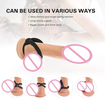 12 Beads Cock Rings Penis Massage Ring Testicle Scrotum Sleeve Ball Stretcher Delay Ejaculation Sex Toys For Men Sex Shop 4