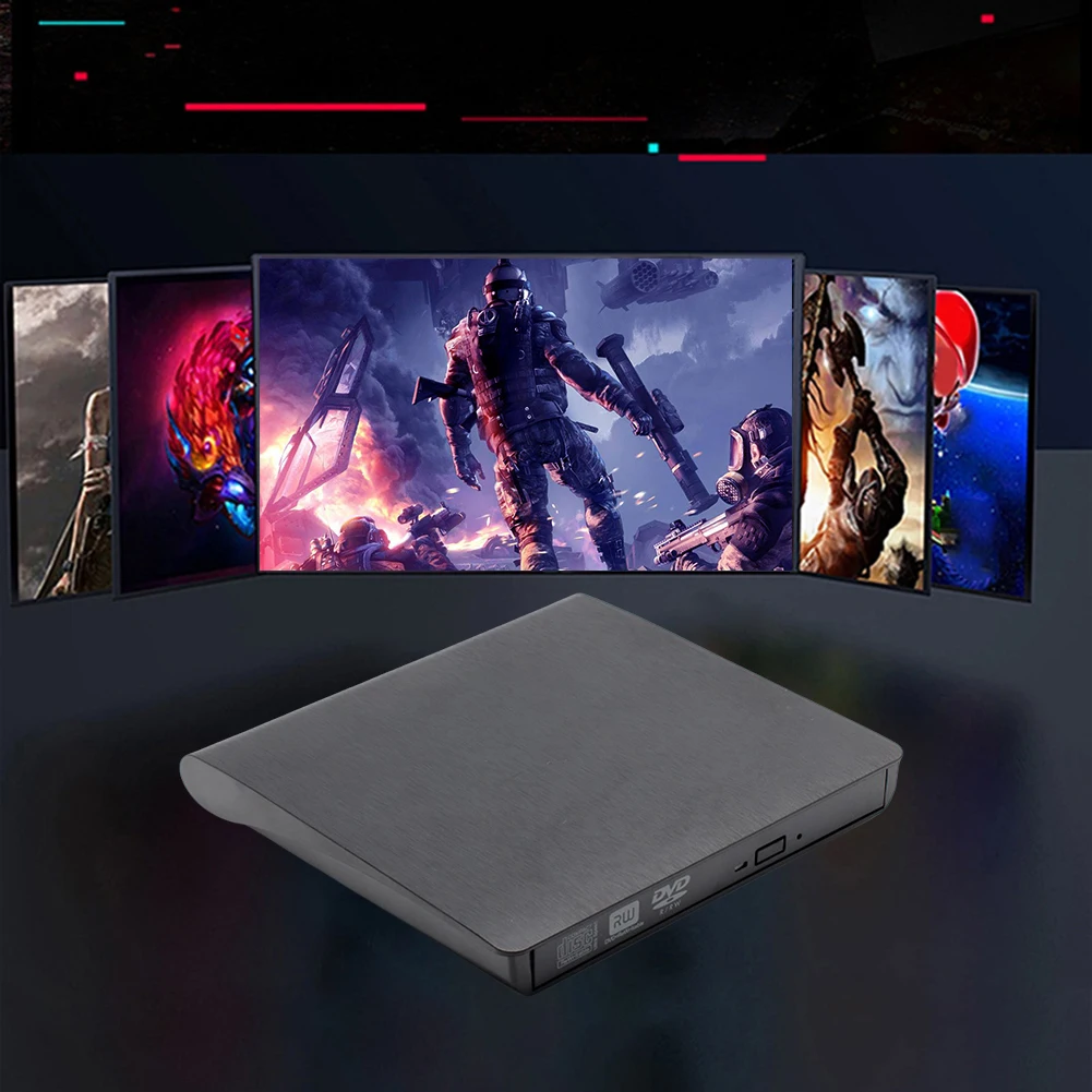 USB 3.0/USB 3.0 + Type-C SATA CD DVD Drive Enclosure for Notebook Laptop