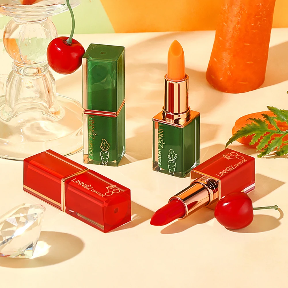 Cherry Warm color changing Lip balm Repair Lips Dry Cracking Skin Wrinkling Make-up for women Lipstick Base Makeup Cosmetics 3