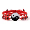 Bracelet tressé Dragon Tai Chi Gossip pour femmes et hommes, meilleurs amis, réglable, Yin Yang, bijoux de Couple à la mode, 2 pièces/ensemble