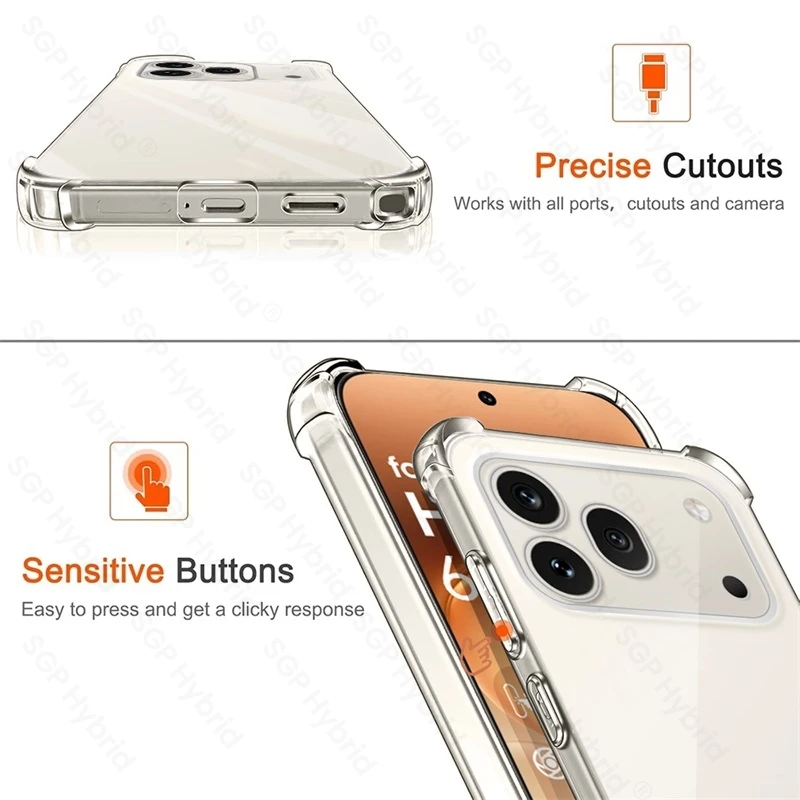 Crystal Clear Protective Phone Case - Ultra-Slim Silicone Back Cover