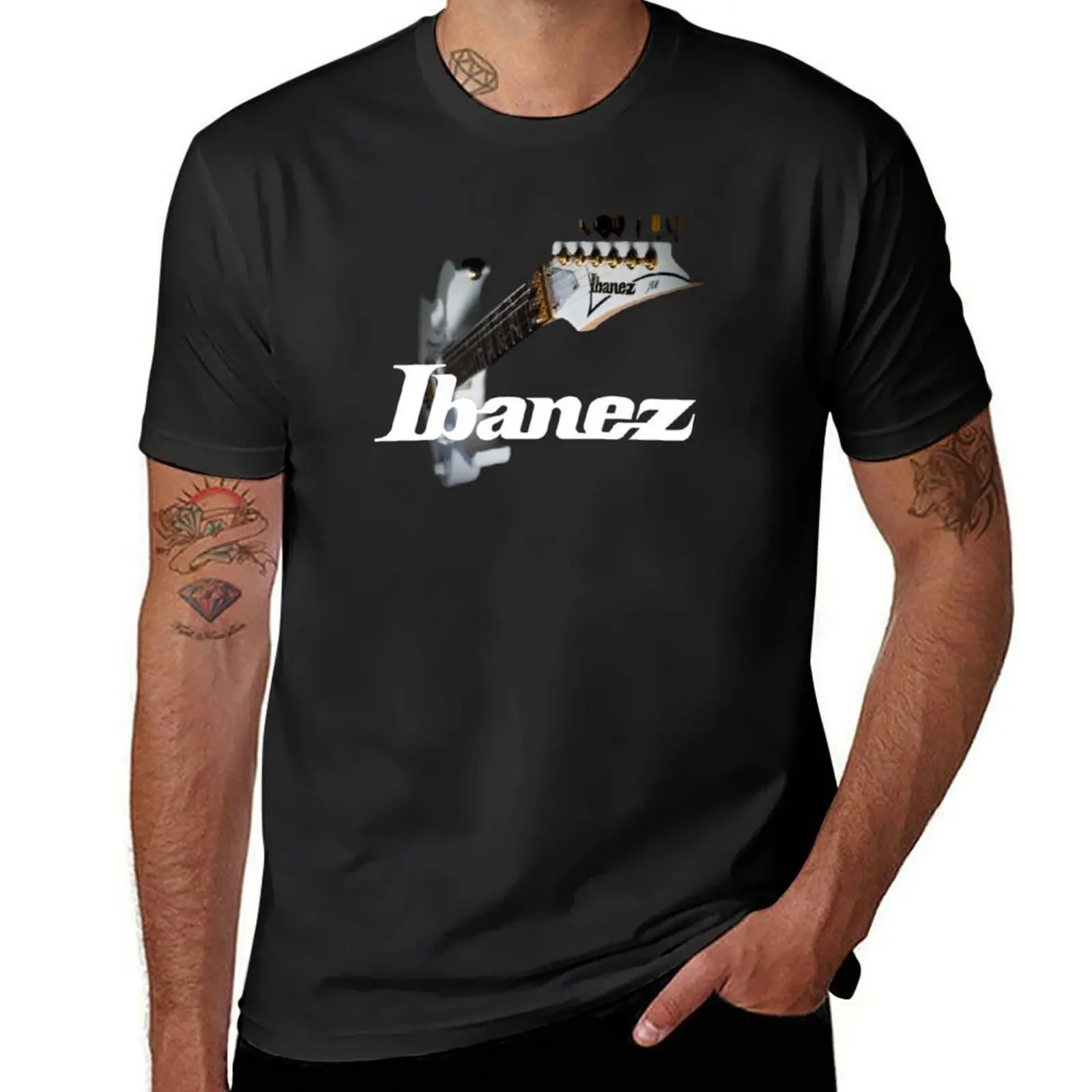 

Ibanez Guitar T-Shirt plus sizes anime clothes funnys korean fashion plain white t shirts men