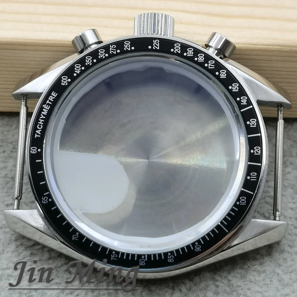 Premium Moonswatch Metal Chronograph Case with Sealed Back, 39.7mm Bezel