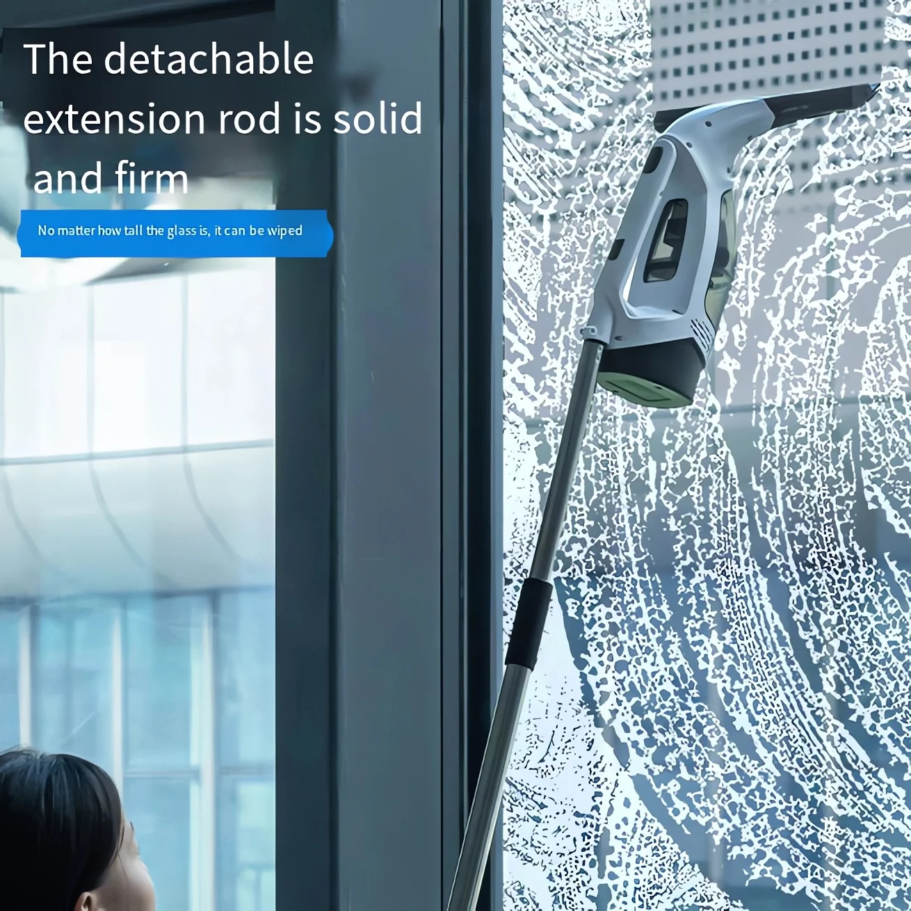 Handheld Electric Window Cleaner Multifunctional USB Rechargeable Portable Glass Cleaning Tool With telescopic handle Home Use