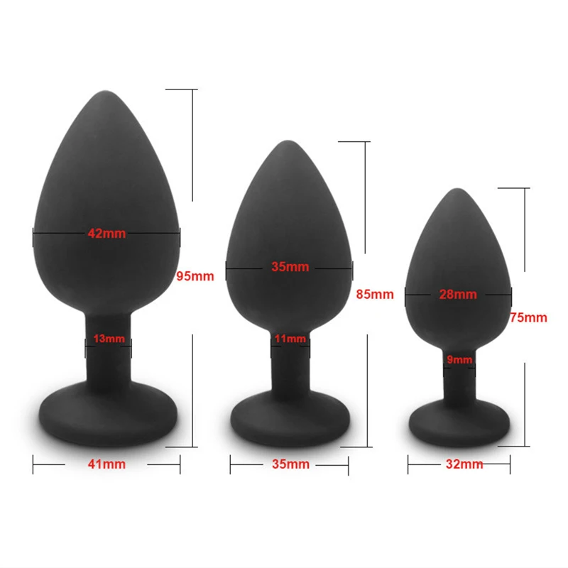 3 Size  Soft Silicone Anal Plug Sex Toys for Women Men Erotic Massager Stimulator Dildo Vibrator Anal Toys Adult Product Plug