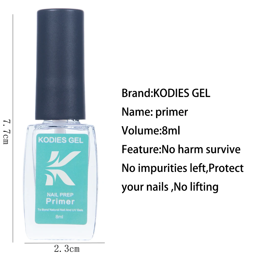 KODIES GEL 2 PCS/Set Primer Dehydrator Prep Base Coat for Nails UV Gel Polish Ultrabond Bonder Gellak Long Lasting 8ML Nailart