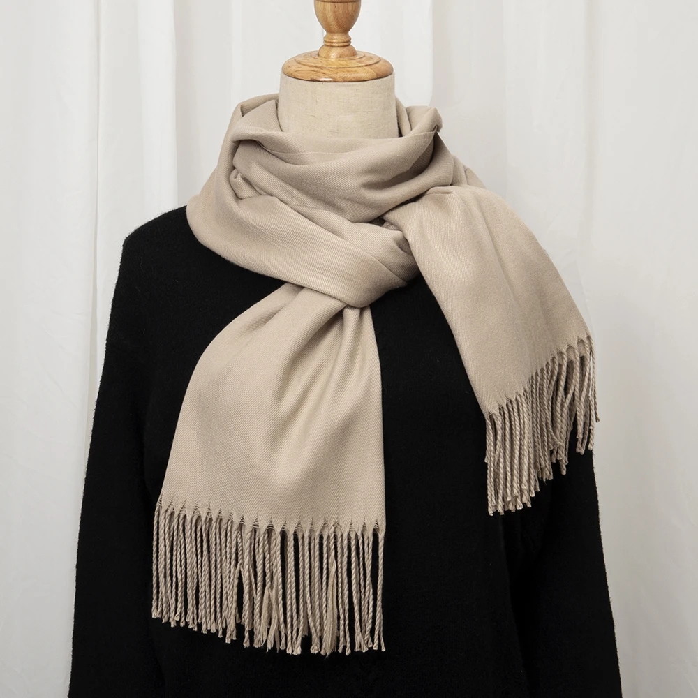 SSIMOO Albero di Natale Lussuoso Faux Cashmere Fringe Scialle, Calda Sciarpa con nappe, Sciarpa