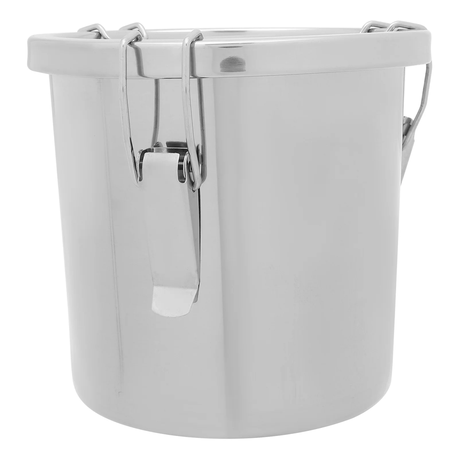 

Stainless Steel Sealed Bucket Airtight Barrel Milk Container Can with Lid Camping Supplies Food Kitchen Supply Storage Portable