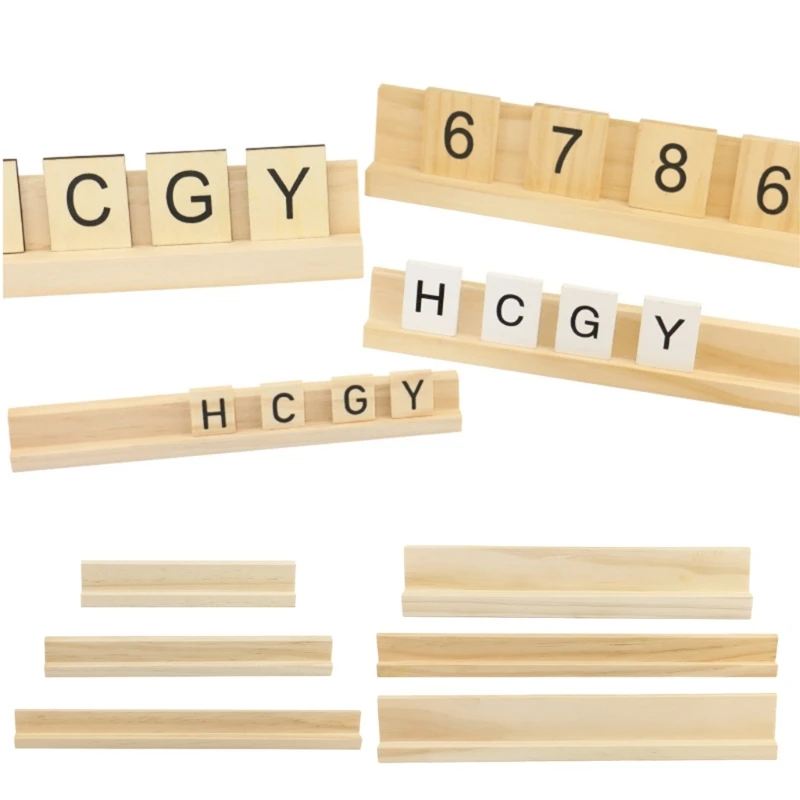 Exqline 木製 ドミノラック トレイホルダー オーガナイザー (4個セット) - プレミアムドミノタイルホルダーラック メキシコ電車 ドミノゲー Exqline 木製 ドミノラック トレイホルダー オーガナイザー (4個セット