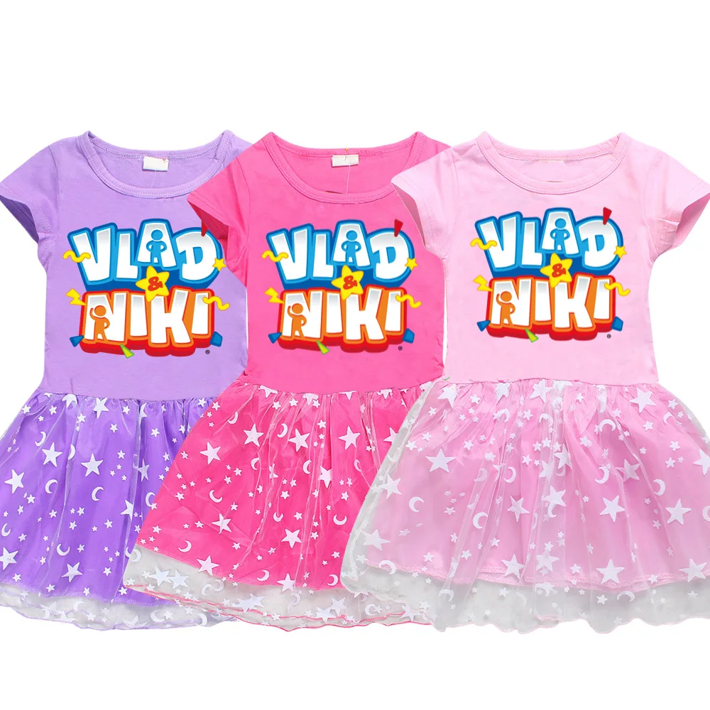 Vlad Niki Kids Dresses For Girls Cotton Wholesale Bulk Clothes Toddler Girl Dresses Summer Elegant Little Girls Costume