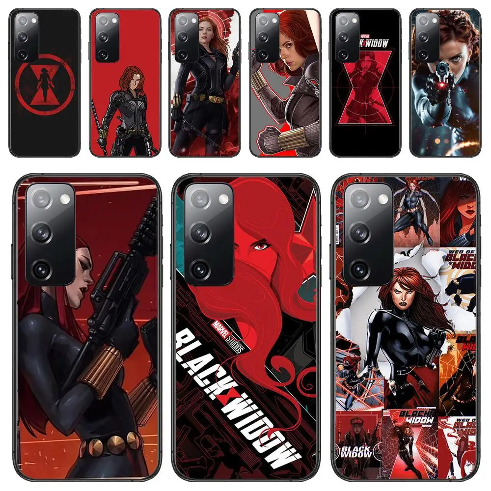 Marvel Black Widow Phone Case Luxury Fashion Per Samsung Galaxy S23 S21 S10 S30 S20 S22 S8 S9 S30 Pro Plus Ultra Fe Tpu Cover