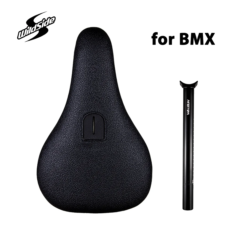 Wildside BMX Sattel Pivotal Sattelstütze Dirt Jump Cruiser Fahrradsättel Leder Freestyle Racing Downhill Fahrradsattel für MTB – Detail 1