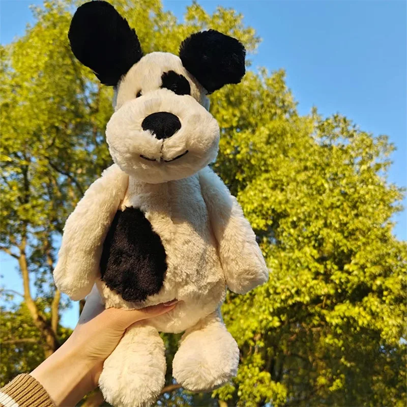 y Bla And White Spot Dog Doll Plu Toy Sp Canion Dolls Birthday Gifts for Girls Soft Cuddly Stuffed Dog Toys