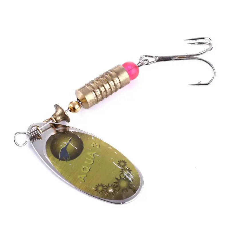 Placcatura In Metallo Spinner Bait 6.7Cm/7G Hard Spoon Bass Lures Metal Fishing Lure Con Piume Ancorette Per La Pesca Del Luccio