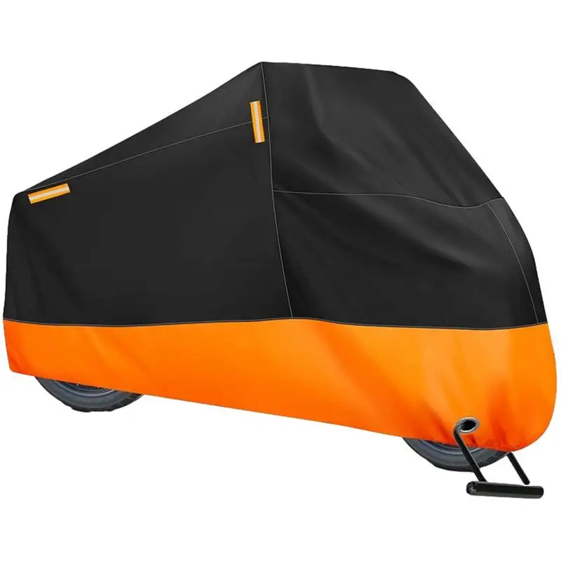 Large Motorcycle Cover Windproof Motorcycle Cover Waterproof With Reflective Strips Durable Dust Cover Stable Rain Cover durable console waterproof dust guard with handle storage dust cover protective cover for xbox x series host dust cover