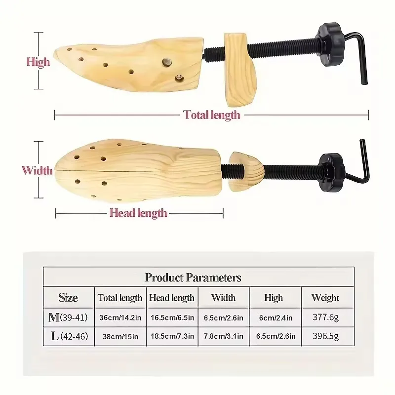 1PC Wooden Shoe Stretcher Expander for Wide Feet Bunions And Calluses - Adjustable Shoe Widener for Men And Women 5