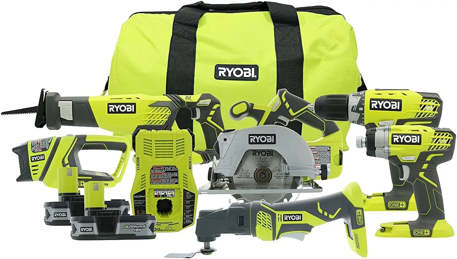 

Набор RYOBI P884 18-вольтовый один + литий-ионный (6 инструментов)