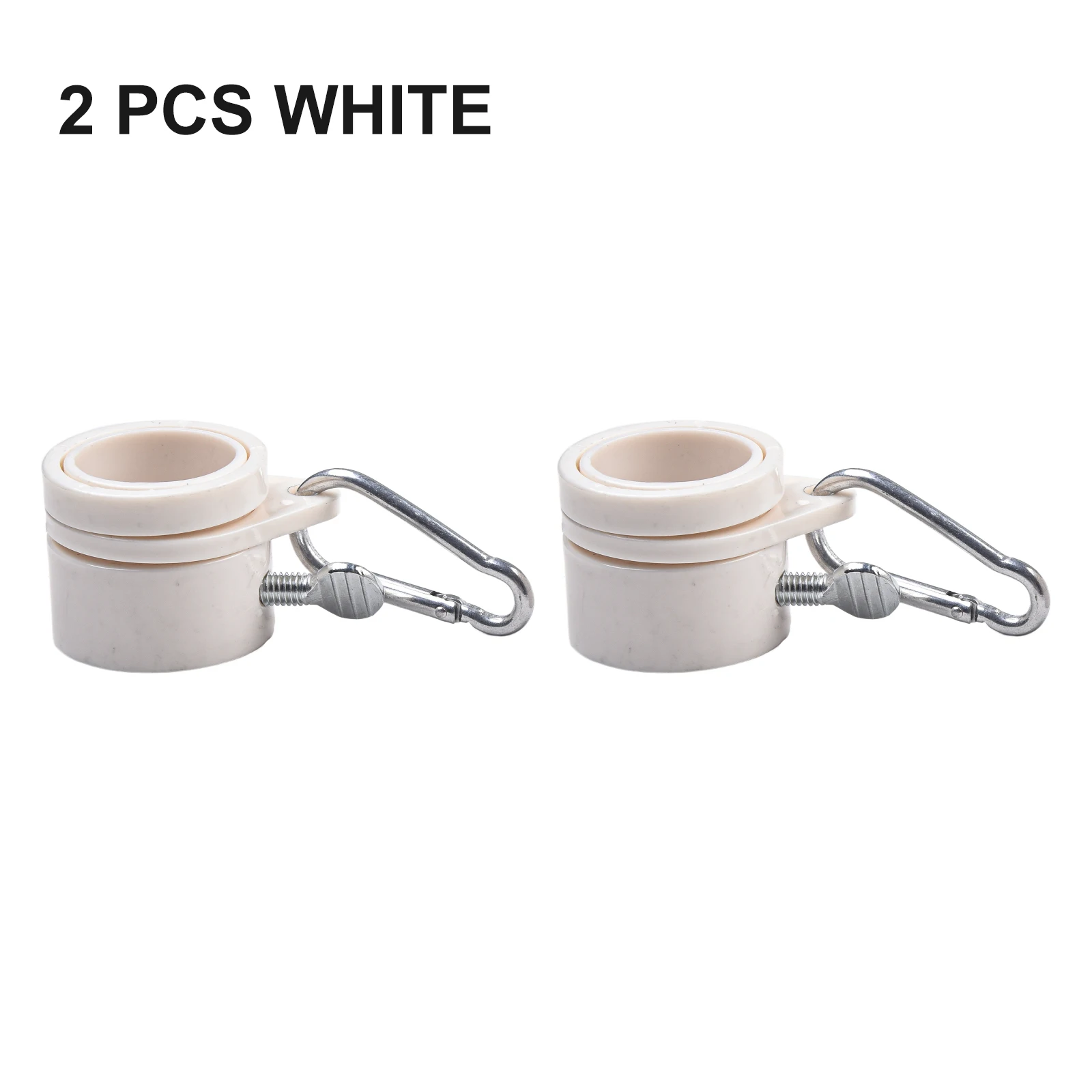 1Pair Degree Flagpole Rotating Ring PVC Plastic Rotating Flag Mounting Rings Flagpole Grommet Clip For Flag Pole Attachments