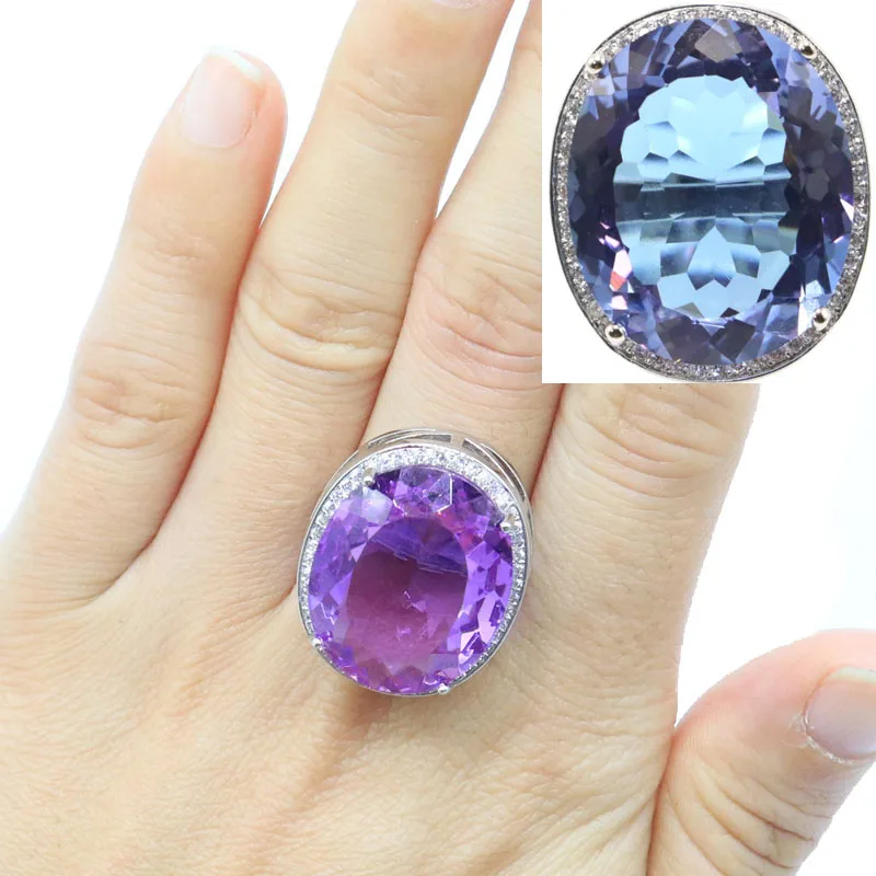 5 Free 25x21mm Big Gemstone Zultanite Color Changing Alexandrite Topaz Fire Rainbow Mystic Topaz Silver Rings silver rings silver ring gemstone ring