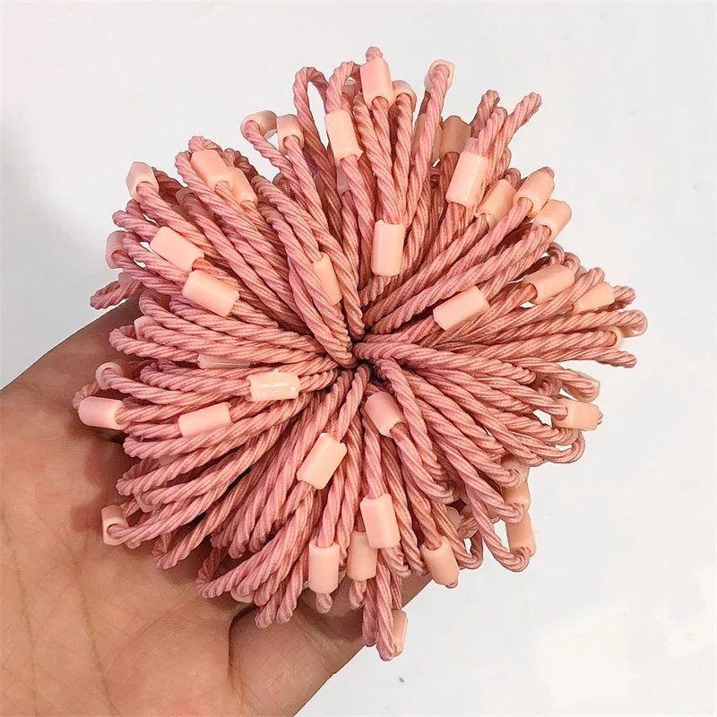 50/100Pcs Elastische Haarbänder Frauen Gummibänder Haar Krawatten Für DIY Mädchen Stirnband Pferdeschwanz Halter Haar Zubehör ornamente – Detail 2