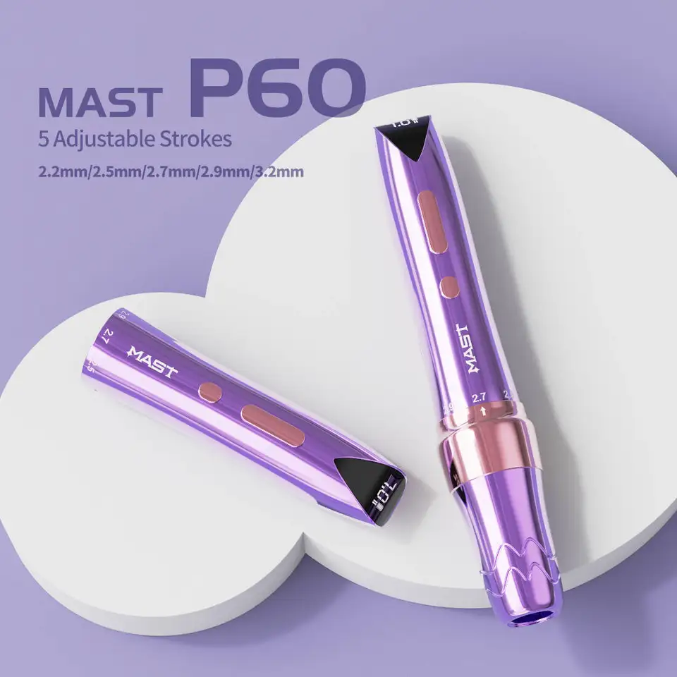 新作MASTP60 アートメイク マシン新品未使用 マスト P60 アートメイクマシン 5 ストロークワイヤレスタトゥー