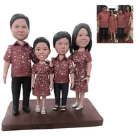 For 1-4 Person Handmade Sculpture Fully Customizable Statue Custom Bobblehead Birthday Anniversary Gift 2