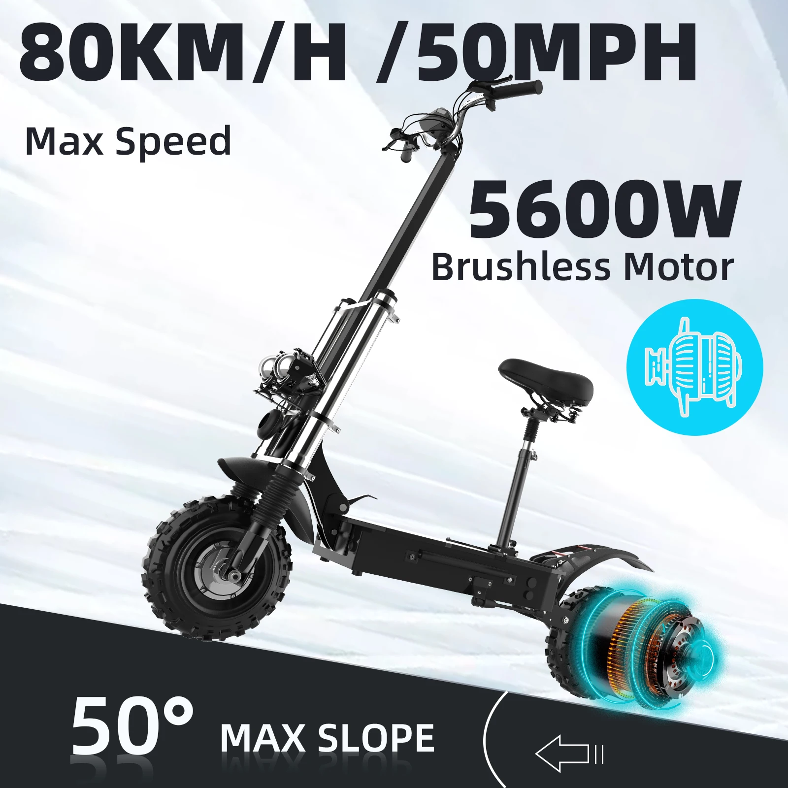 5600W Dual Motor Electric Scooter 80KM/H E Scooter Hydraulic Suspension Foldable Electric Scooters Adults trotinette &eacute;lectrique