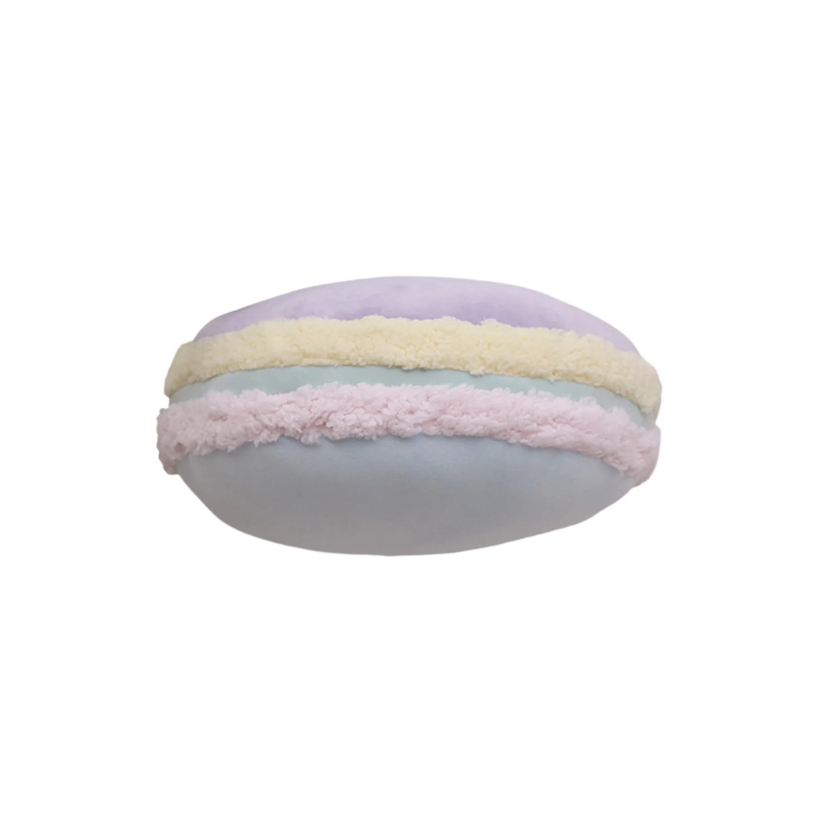 Colorful Macaron Plush Round Decorative Cushion - Soft and Cute Plush Toy Pillow
