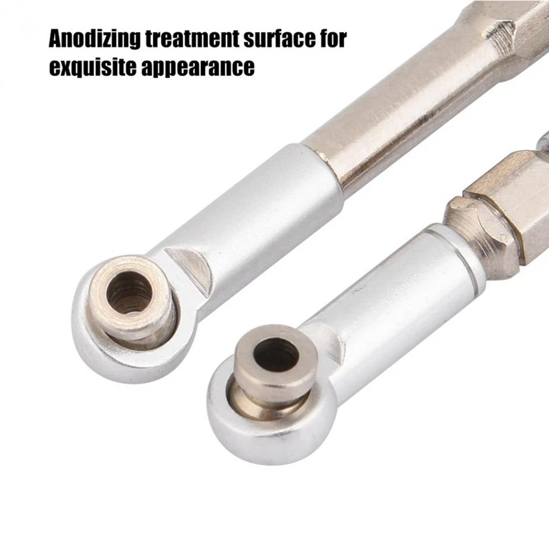A003 20X RC Steering Rod CNC Machining Aluminum Alloy Steering Linkage Rod Set For WPL 1608T,Red