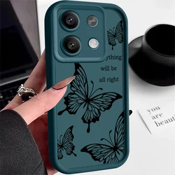Butterfly Print Soft TPU Silicone Phone Case Cover for Redmi Note14 ProPlus (A339 Blue)
