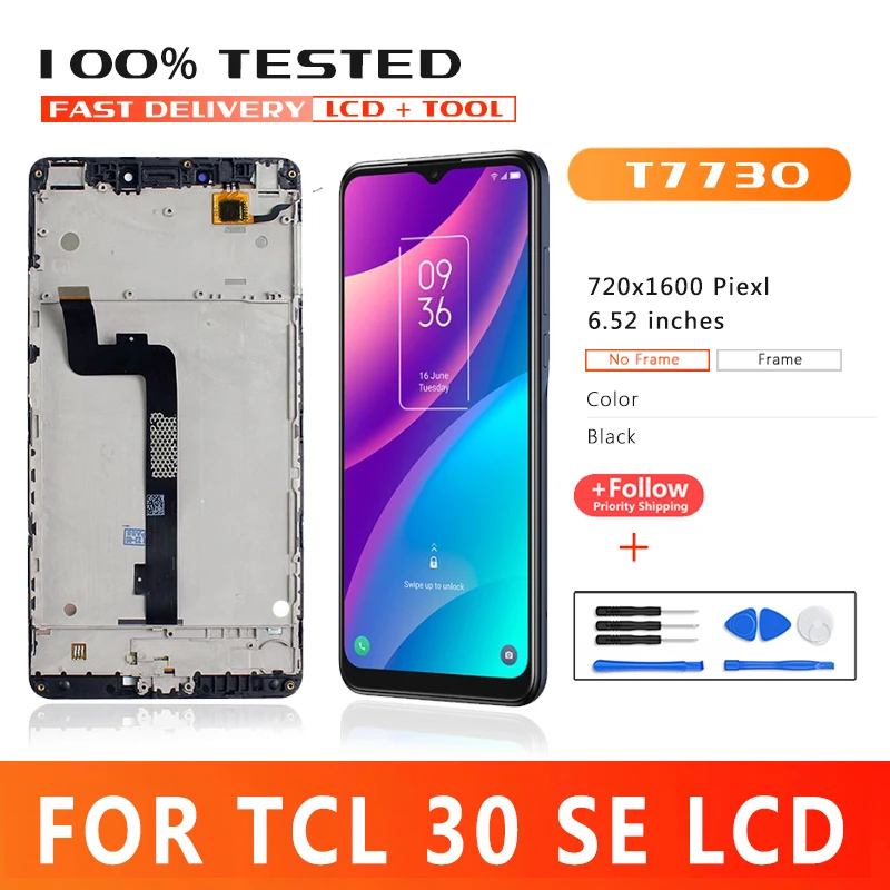 

6.52 Inch Premium Quality LCD Display For TCL 30SE Screen Display Touch For TCL 6165H 6156H1 6165A 6165A1 LCD Replacement Parts