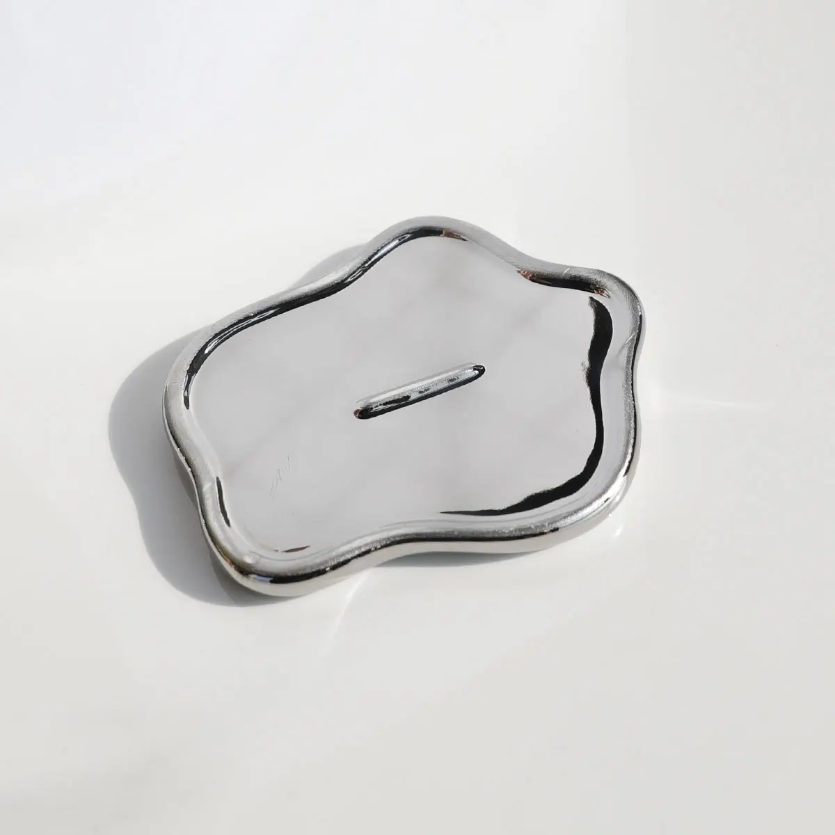 Jewelry Storage Box Irregular Ceramic Tray For Jewelry Display And Key Storage Desktop Decorative Ornament 1pc