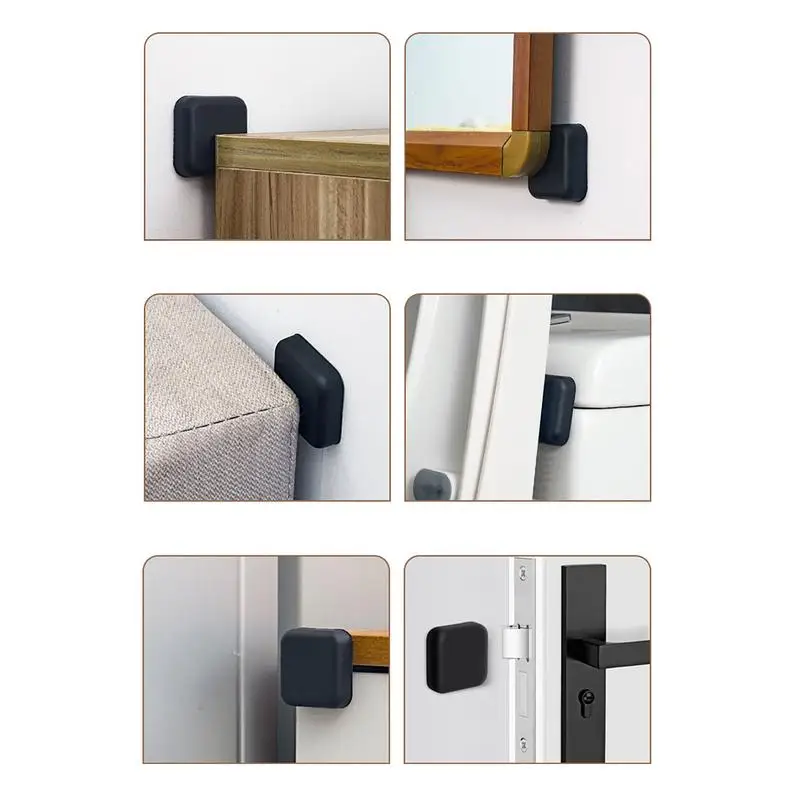 1PC Silicone Door Handle Bumpers Self Adhesive Deurstopper Protection Porte Pad Mute Sticker Square Wall Protector er Pad