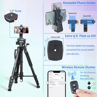 INNOREL RT20 184cm Height Camera Tripod Lightweight Travel Professional Stand for DSLR Cellphone Camcorder Gopro Fill-in Light - Image 6