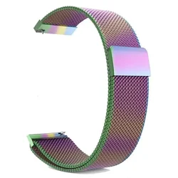 Sleek Milanese Magnetic Watch Strap - Premium Stainless Steel Mesh Band for Smartwatches (20mm/22mm) (Colorful)