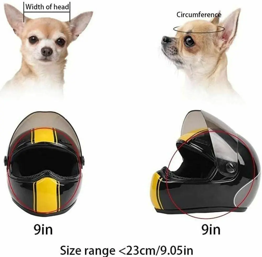 Pet Motorcycle Helmet Small Full Face For Cat Dog Puppy Outdoor Head Protecting