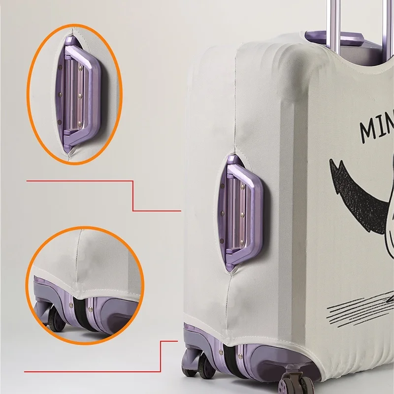 갈매기 패턴 수하물 보호 커버, 18-32인치 수하물 커버, 수하물 손잡이 장갑, 여행용 액세서리에 적합